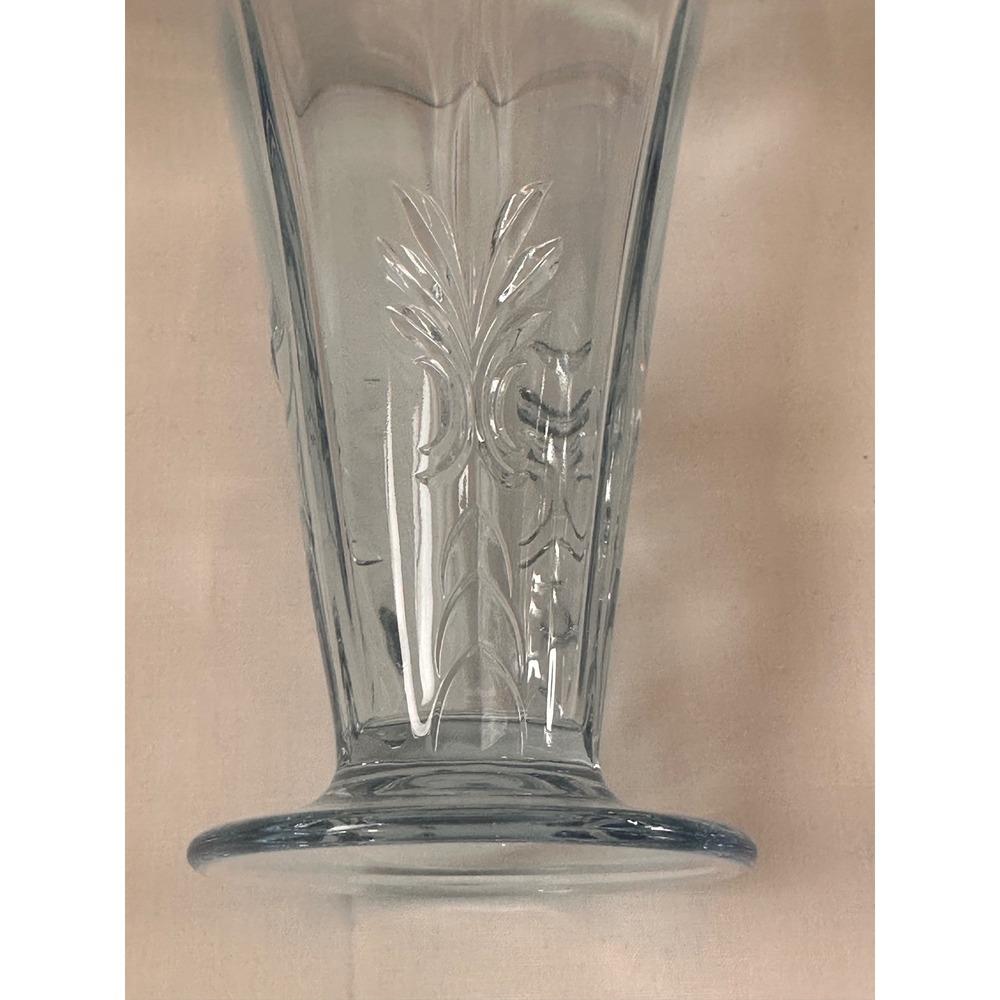 Fostoria Baroque Azure Blue Footed Tumblers 6 inch Glass Set of 3 - Picture 2 of 14